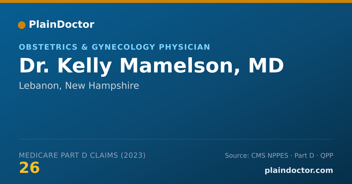 Shareable card for Kelly Mamelson, MD - Obstetrics & Gynecology Physician, Lebanon, NH