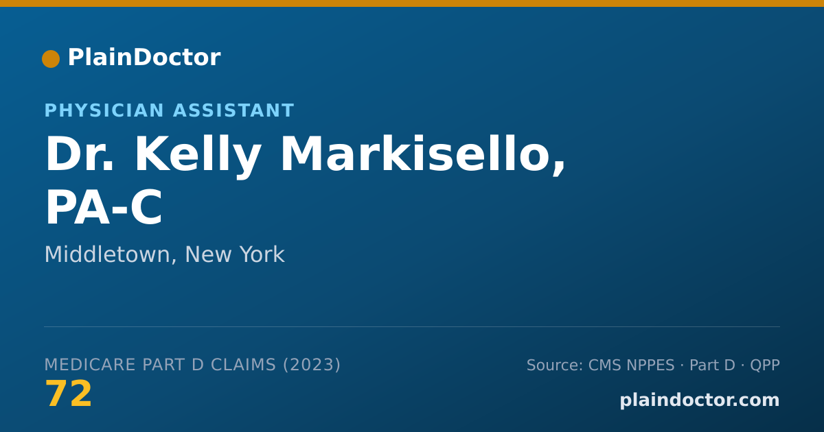 Shareable card for Kelly Markisello, PA-C - Physician Assistant, Middletown, NY