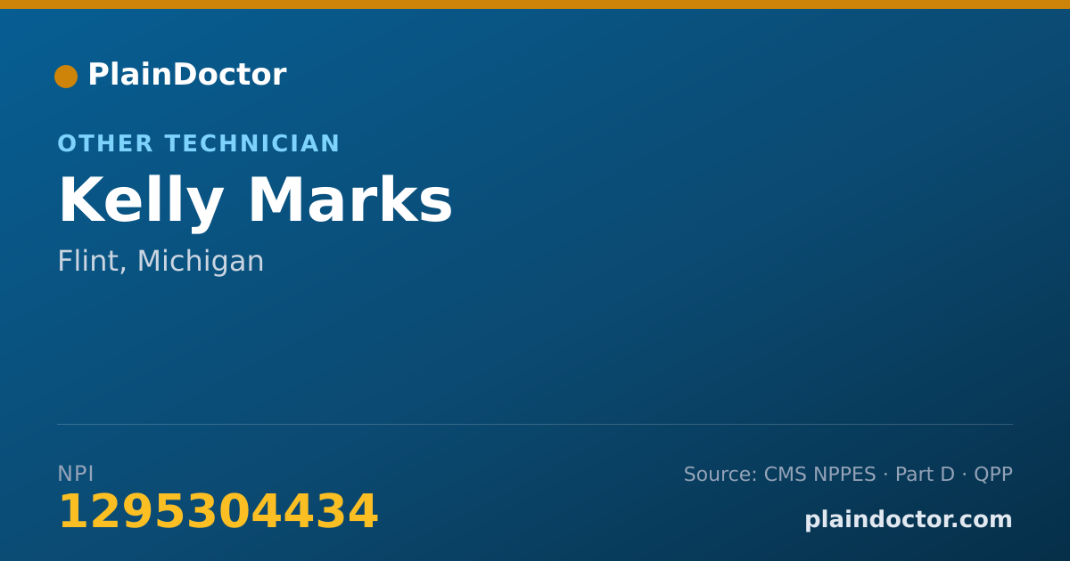 Shareable card for Kelly Marks - Other Technician, Flint, MI