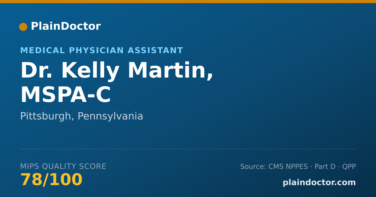 Shareable card for Kelly Martin, MSPA-C - Medical Physician Assistant, Pittsburgh, PA