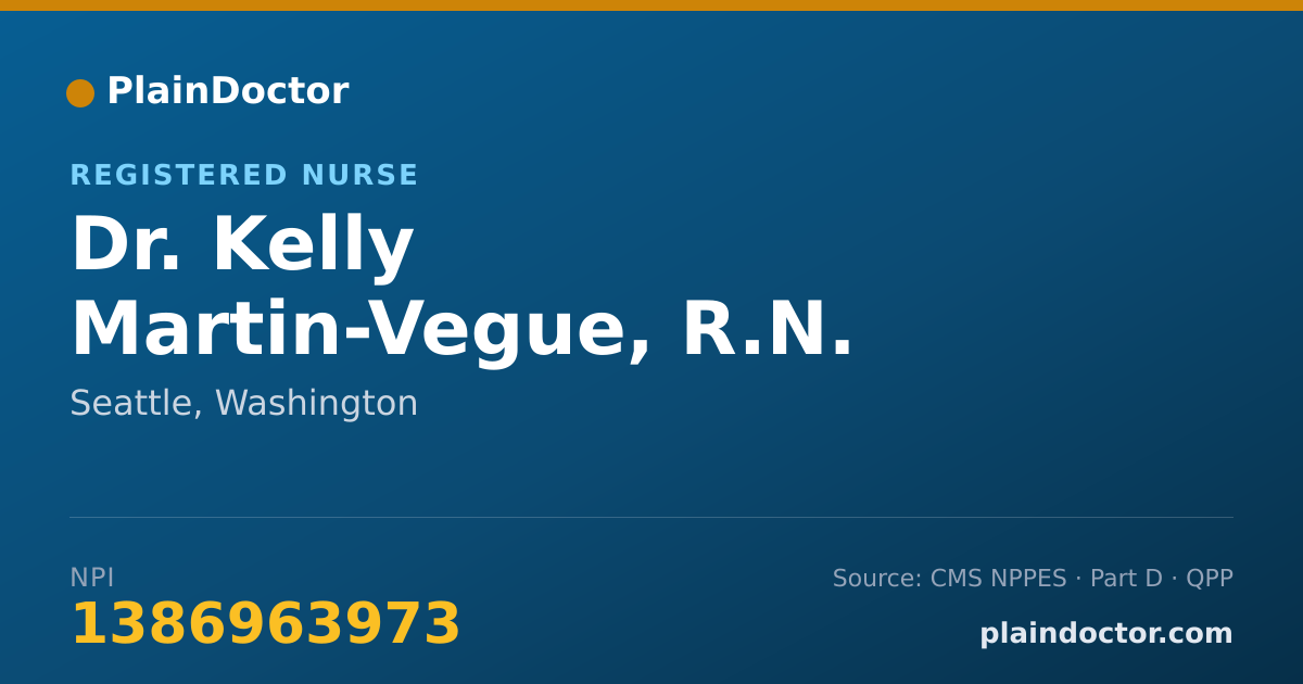 Shareable card for Kelly Martin-Vegue, R.N. - Registered Nurse, Seattle, WA