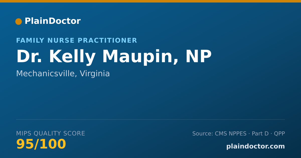 Shareable card for Kelly Maupin, NP - Family Nurse Practitioner, Mechanicsville, VA