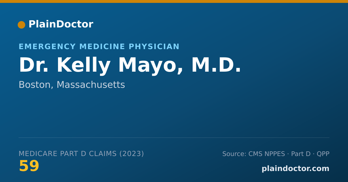 Shareable card for Kelly Mayo, M.D. - Emergency Medicine Physician, Boston, MA