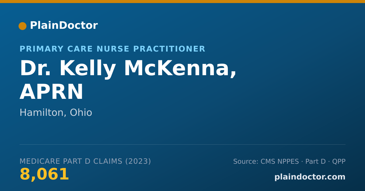 Shareable card for Kelly McKenna, APRN - Primary Care Nurse Practitioner, Hamilton, OH