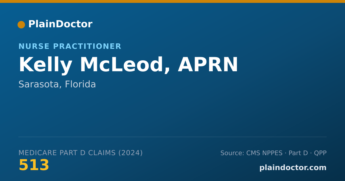 Shareable card for Kelly McLeod, APRN - Nurse Practitioner, Sarasota, FL