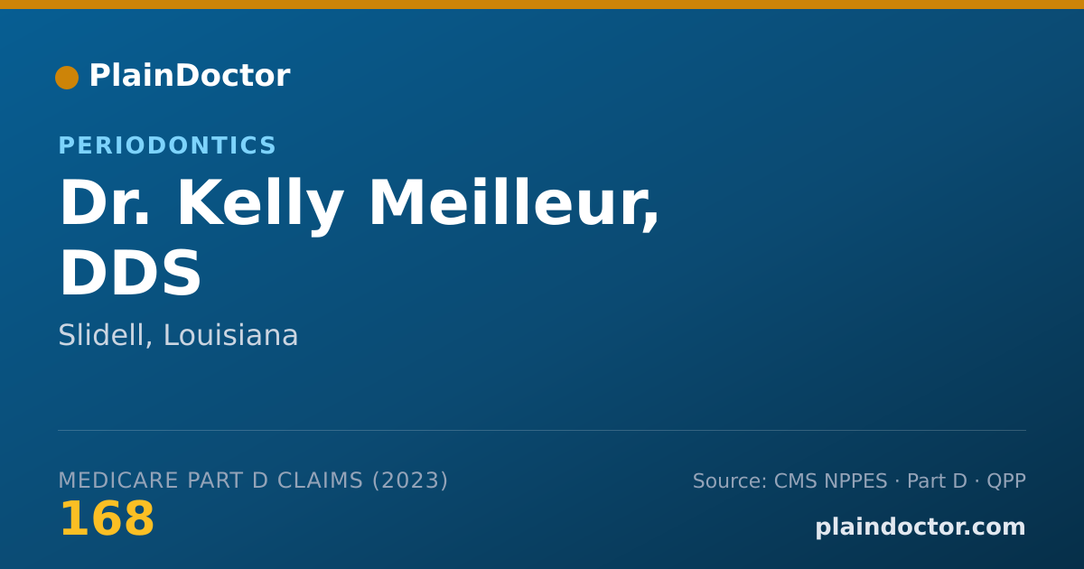 Shareable card for Kelly Meilleur, DDS - Periodontics, Slidell, LA