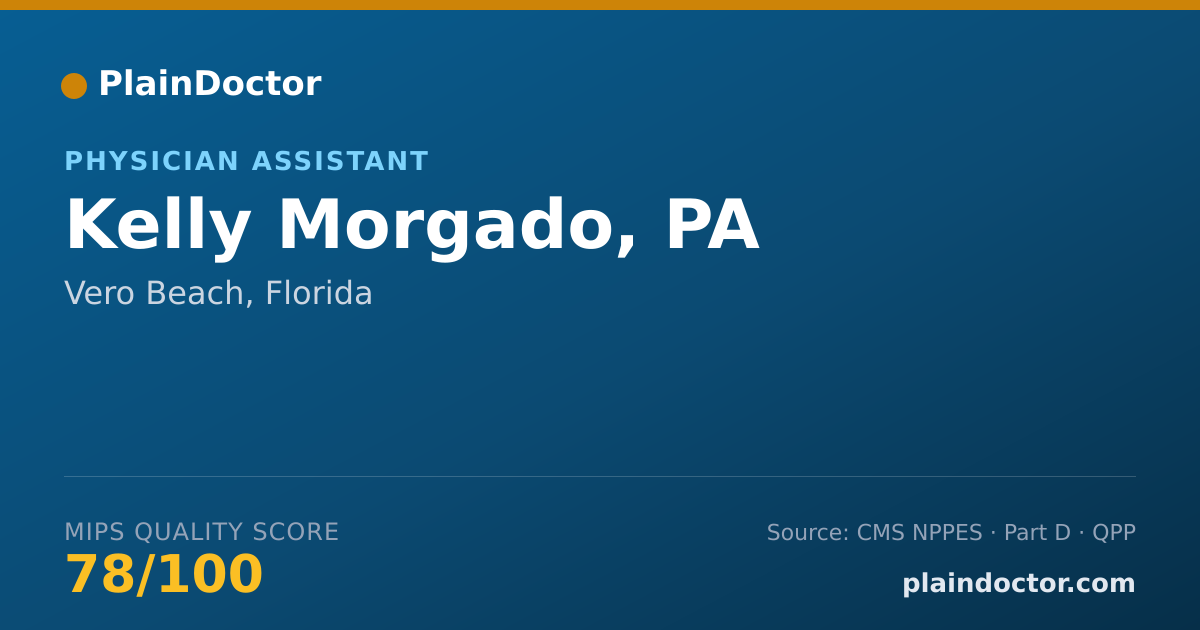 Shareable card for Kelly Morgado, PA - Physician Assistant, Vero Beach, FL