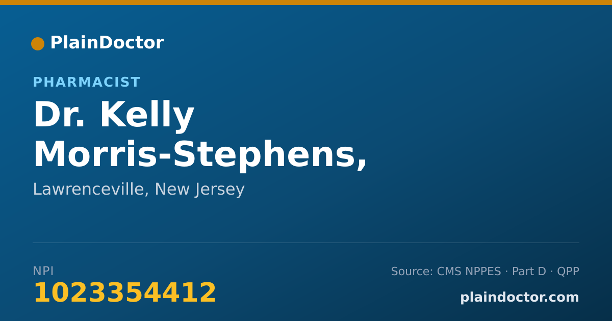 Shareable card for Kelly Morris-Stephens, PHARMD - Pharmacist, Lawrenceville, NJ