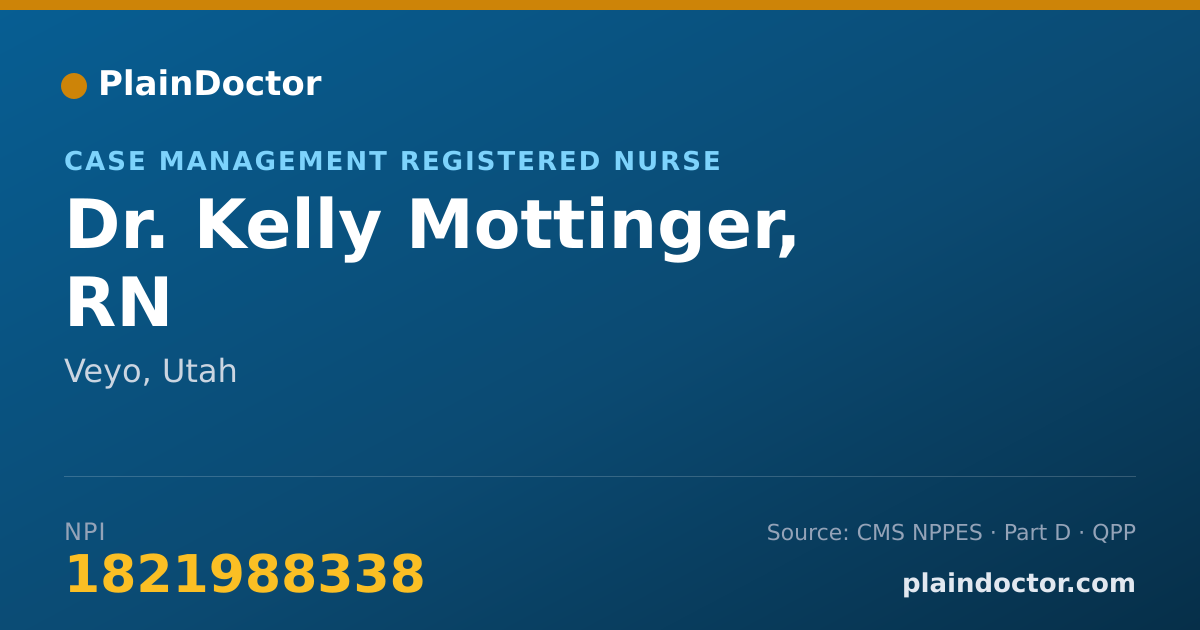 Shareable card for Kelly Mottinger, RN - Case Management Registered Nurse, Veyo, UT