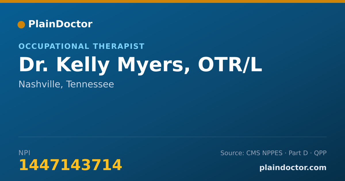 Shareable card for Kelly Myers, OTR/L - Occupational Therapist, Nashville, TN
