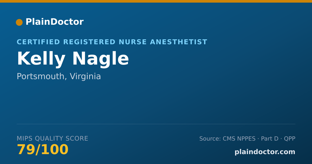 Shareable card for Kelly Nagle - Certified Registered Nurse Anesthetist, Portsmouth, VA