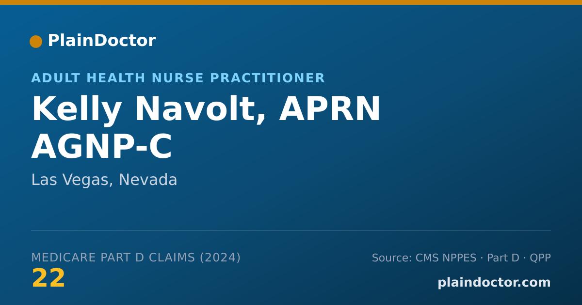 Shareable card for Kelly Navolt, APRN AGNP-C - Adult Health Nurse Practitioner, Las Vegas, NV