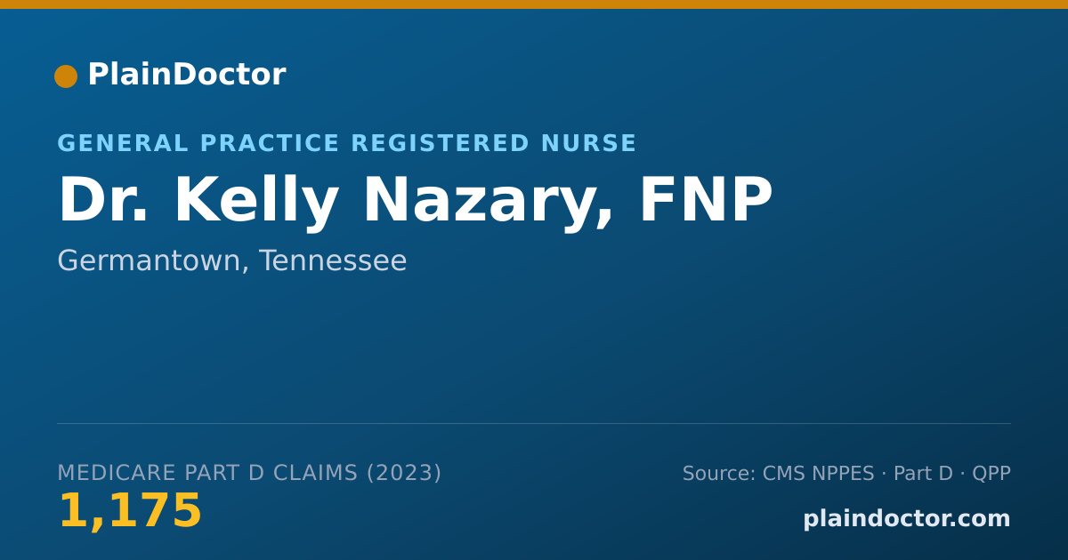 Shareable card for Kelly Nazary, FNP - General Practice Registered Nurse, Germantown, TN