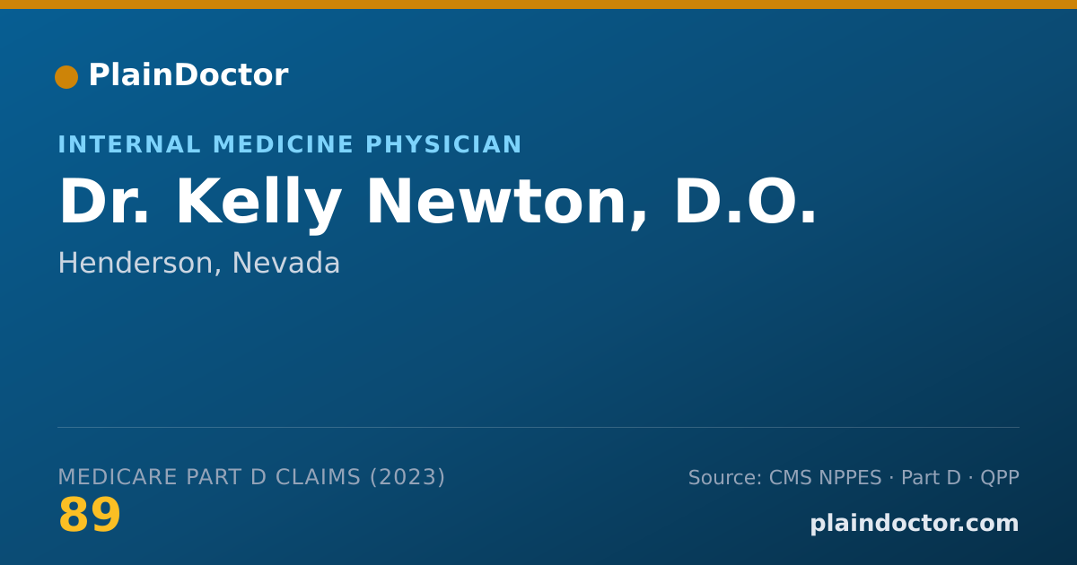 Shareable card for Kelly Newton, D.O. - Internal Medicine Physician, Henderson, NV