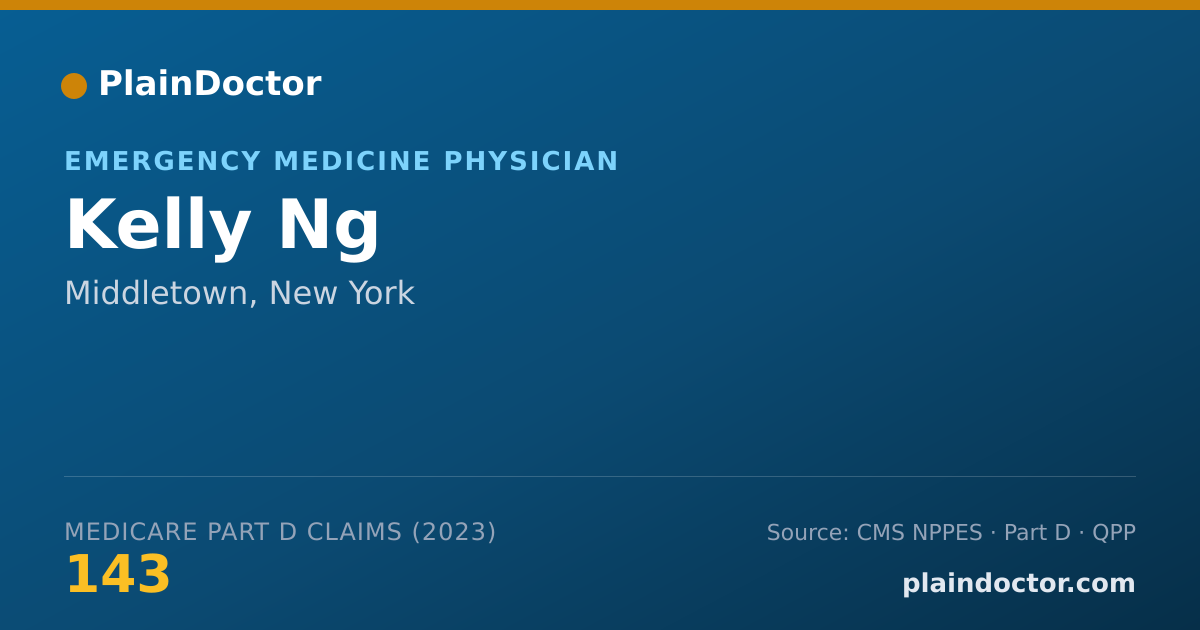Shareable card for Kelly Ng - Emergency Medicine Physician, Middletown, NY