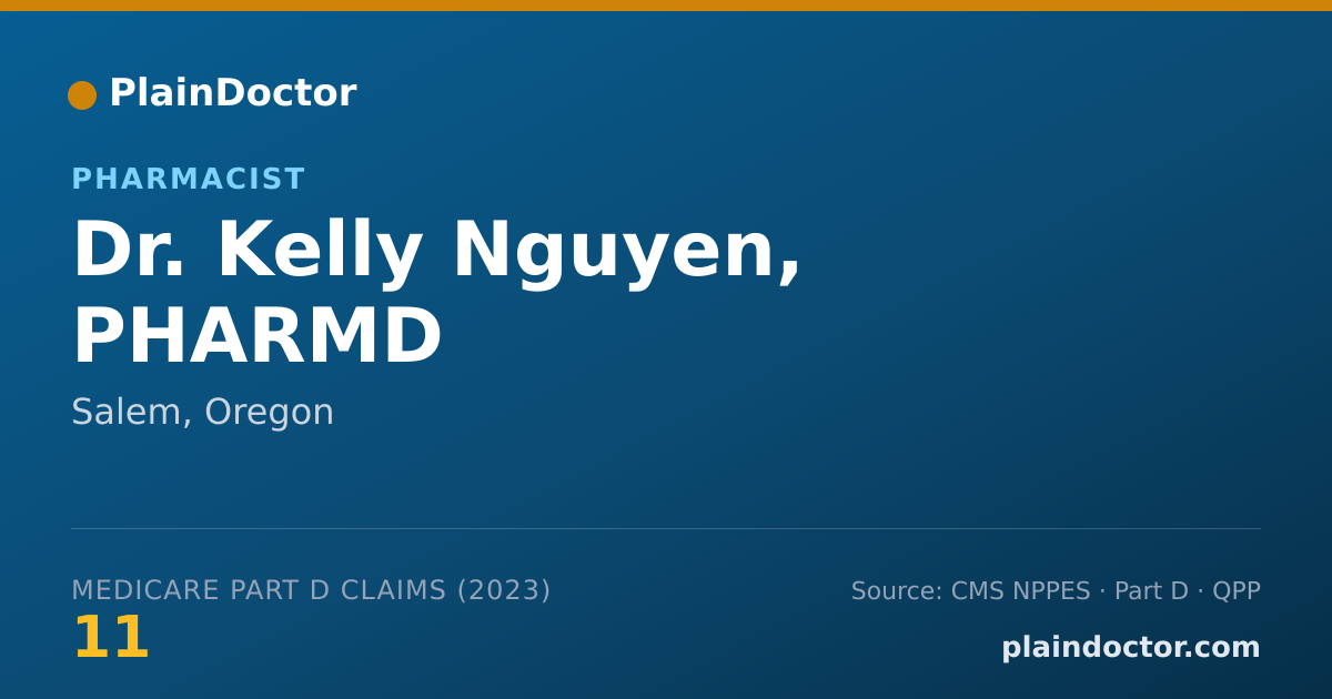 Shareable card for Kelly Nguyen, PHARMD - Pharmacist, Salem, OR