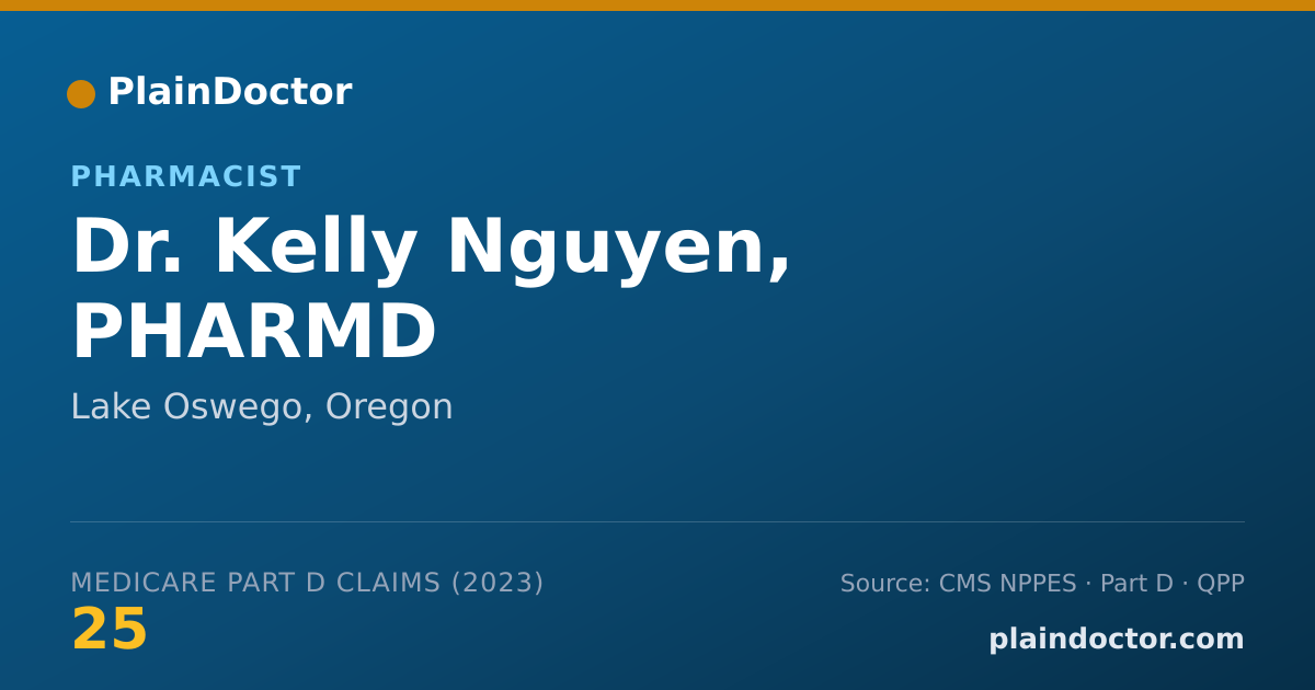 Shareable card for Kelly Nguyen, PHARMD - Pharmacist, Lake Oswego, OR