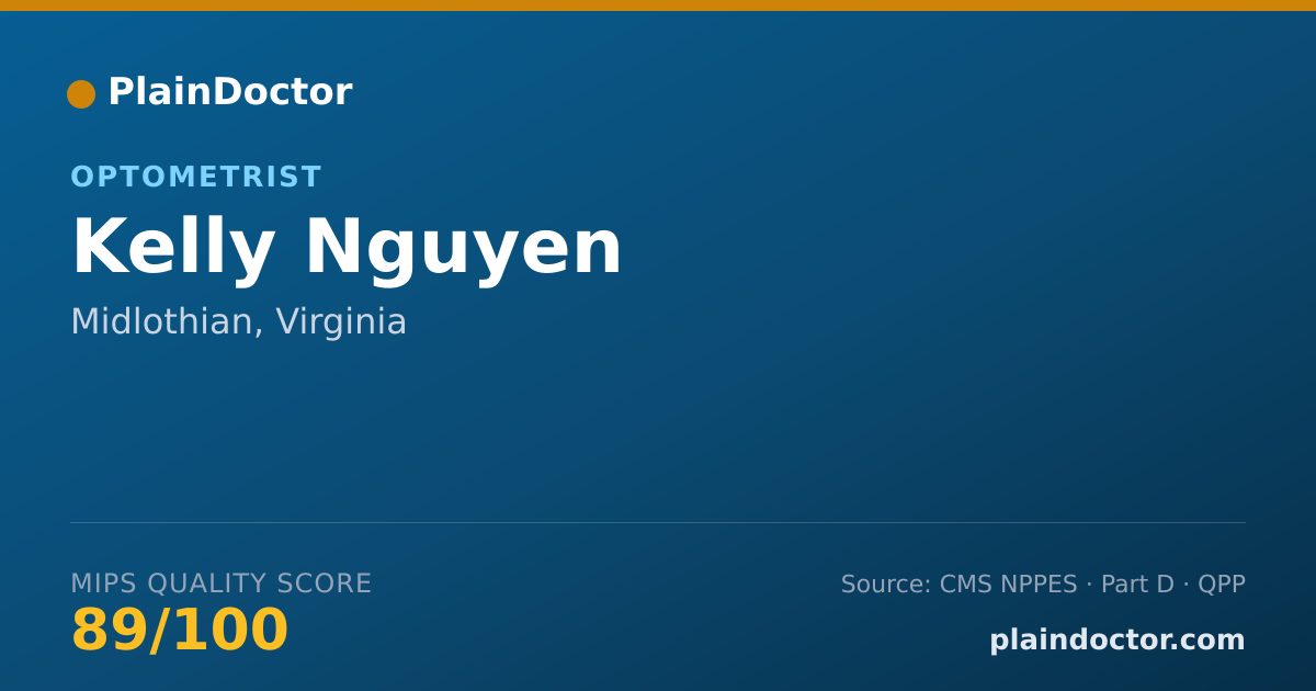 Shareable card for Kelly Nguyen - Optometrist, Midlothian, VA