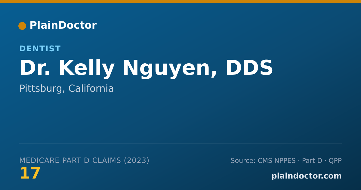 Shareable card for Kelly Nguyen, DDS - Dentist, Pittsburg, CA