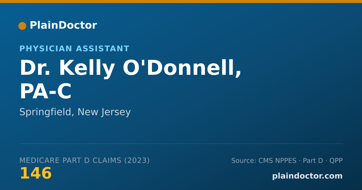 Shareable card for Kelly O'Donnell, PA-C - Physician Assistant, Springfield, NJ