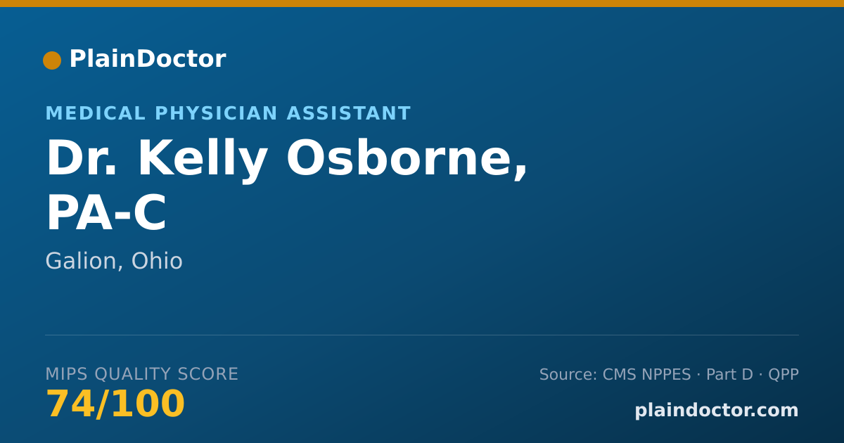 Shareable card for Kelly Osborne, PA-C - Medical Physician Assistant, Galion, OH