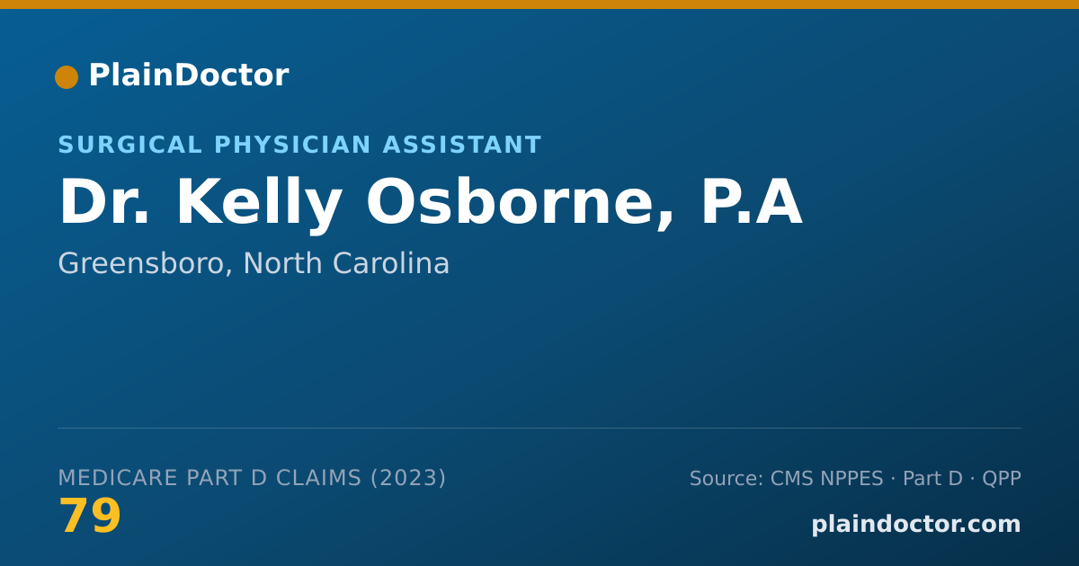 Shareable card for Kelly Osborne, P.A - Surgical Physician Assistant, Greensboro, NC