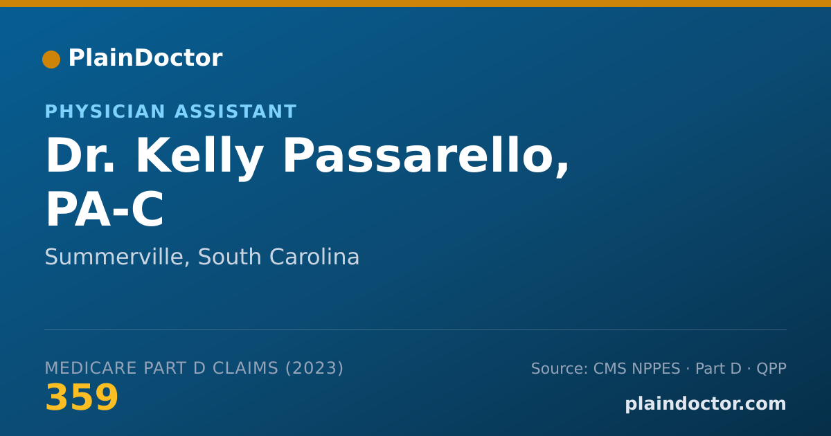 Shareable card for Kelly Passarello, PA-C - Physician Assistant, Summerville, SC