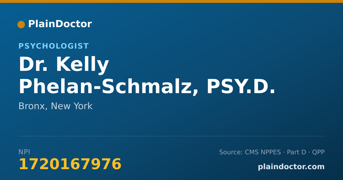 Shareable card for Kelly Phelan-Schmalz, PSY.D. - Psychologist, Bronx, NY