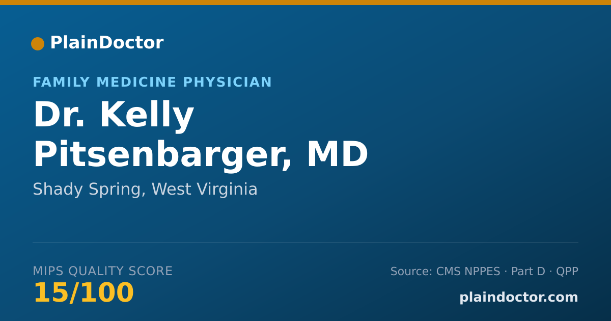 Shareable card for Kelly Pitsenbarger, MD - Family Medicine Physician, Shady Spring, WV