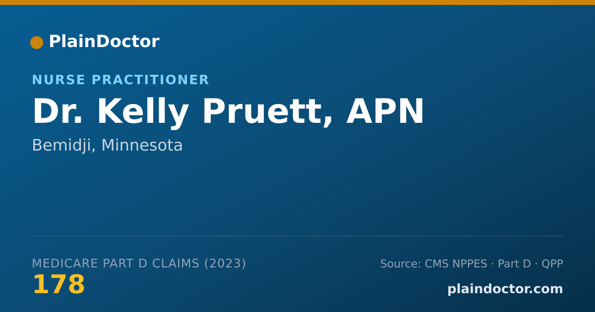 Shareable card for Kelly Pruett, APN - Nurse Practitioner, Bemidji, MN