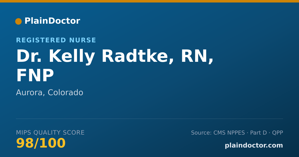 Shareable card for Kelly Radtke, RN, FNP - Registered Nurse, Aurora, CO