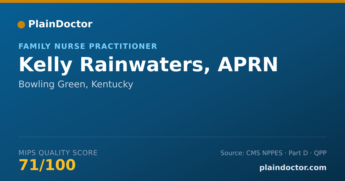 Shareable card for Kelly Rainwaters, APRN - Family Nurse Practitioner, Bowling Green, KY