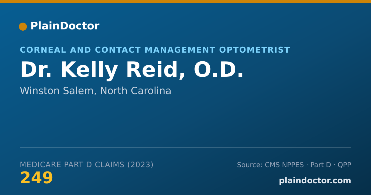 Shareable card for Kelly Reid, O.D. - Corneal and Contact Management Optometrist, Winston Salem, NC