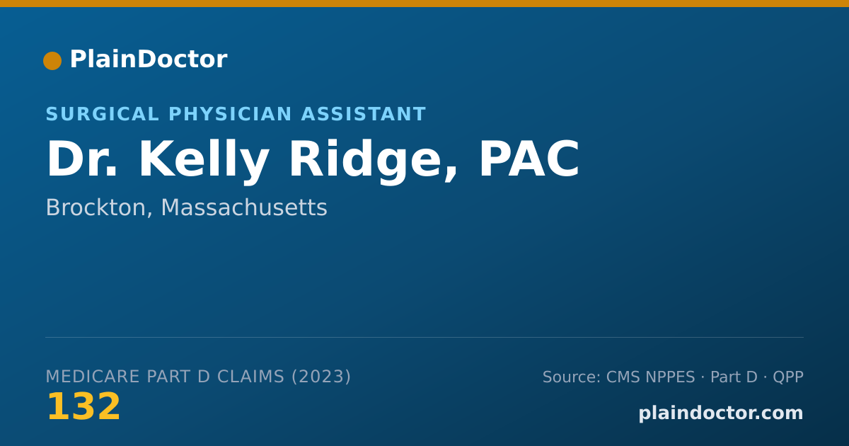 Shareable card for Kelly Ridge, PAC - Surgical Physician Assistant, Brockton, MA