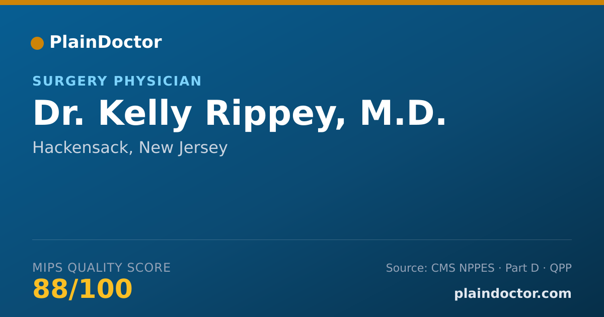 Shareable card for Kelly Rippey, M.D. - Surgery Physician, Hackensack, NJ