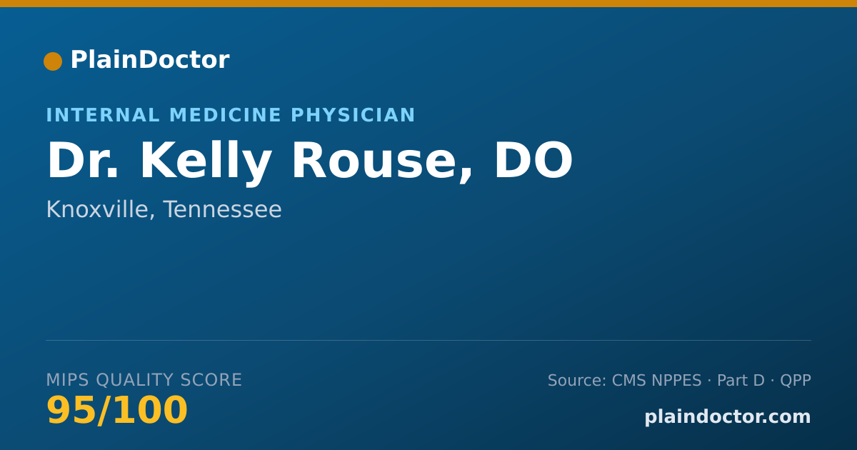 Shareable card for Kelly Rouse, DO - Internal Medicine Physician, Knoxville, TN