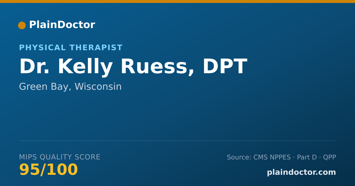 Shareable card for Kelly Ruess, DPT - Physical Therapist, Green Bay, WI