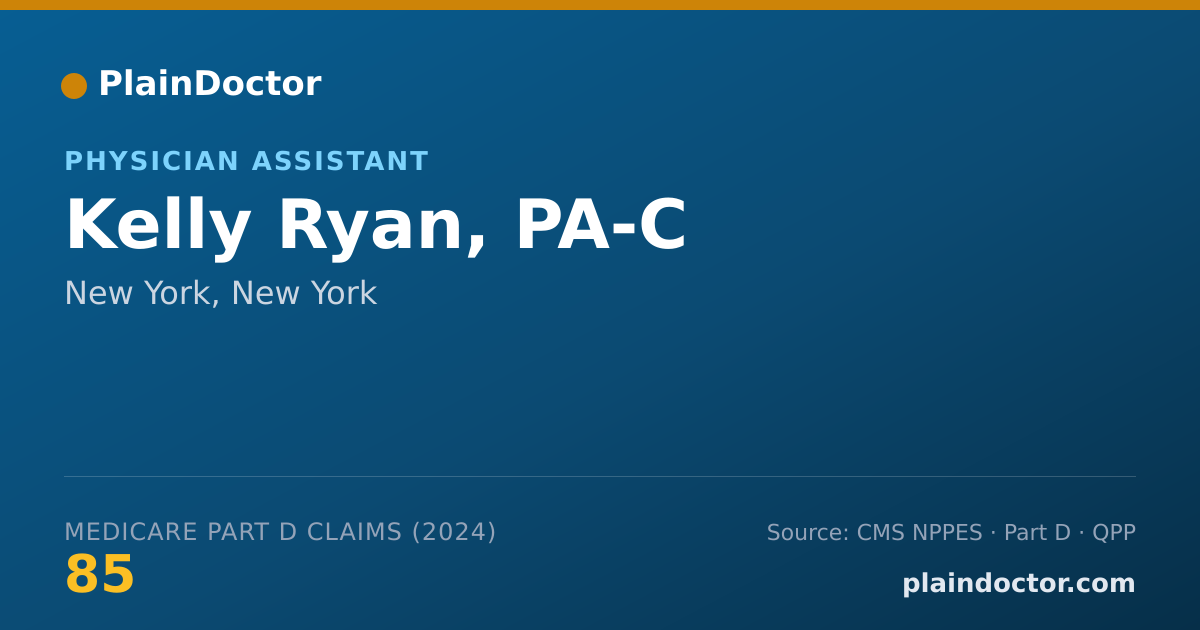Shareable card for Kelly Ryan, PA-C - Physician Assistant, New York, NY