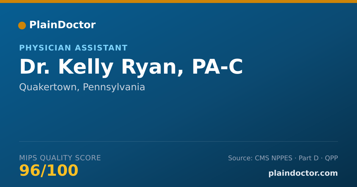 Shareable card for Kelly Ryan, PA-C - Physician Assistant, Quakertown, PA