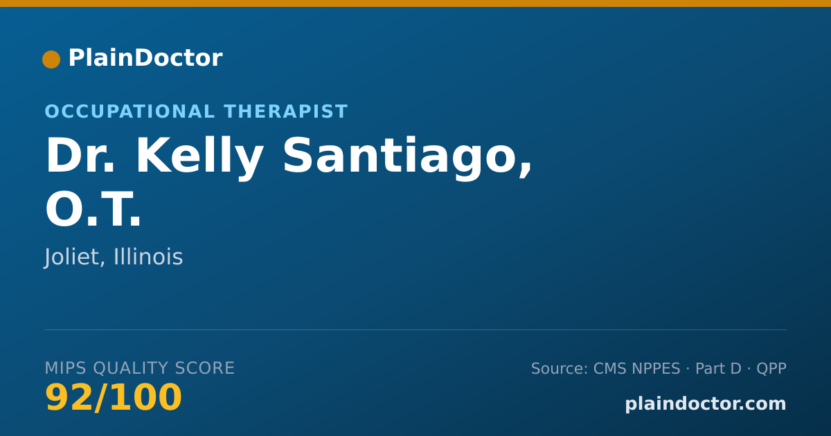 Shareable card for Kelly Santiago, O.T. - Occupational Therapist, Joliet, IL
