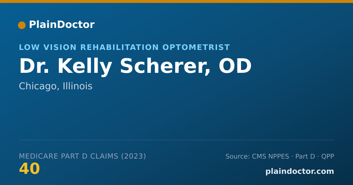 Shareable card for Kelly Scherer, OD - Low Vision Rehabilitation Optometrist, Chicago, IL