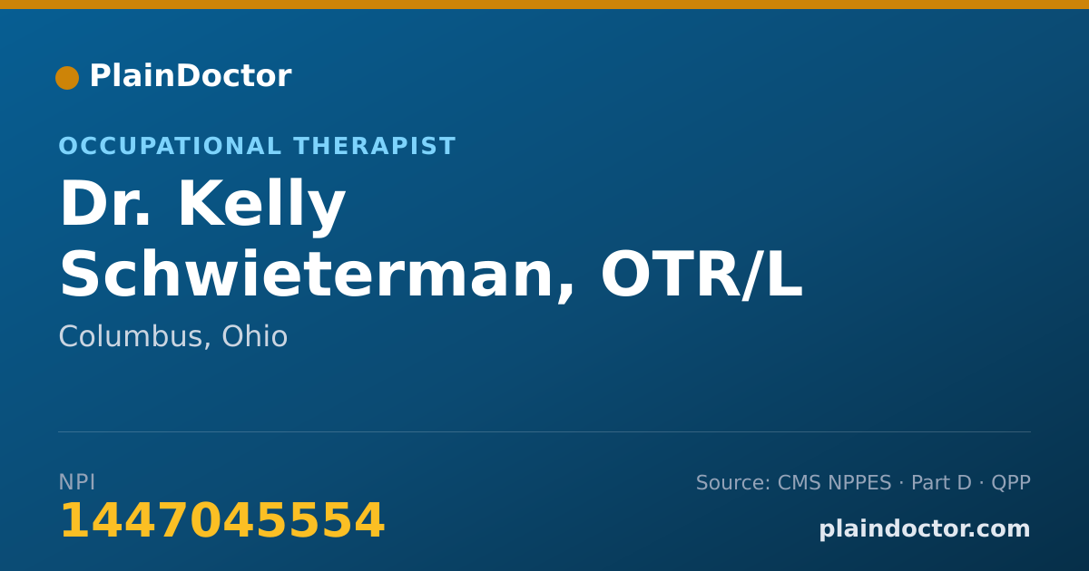 Shareable card for Kelly Schwieterman, OTR/L - Occupational Therapist, Columbus, OH