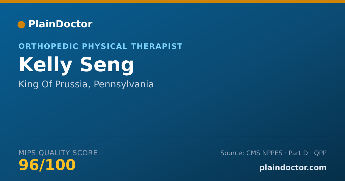 Shareable card for Kelly Seng - Orthopedic Physical Therapist, King Of Prussia, PA
