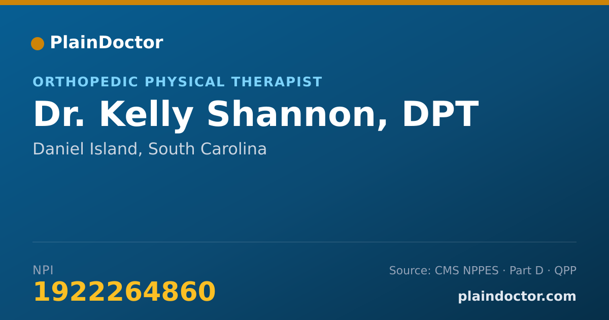 Shareable card for Kelly Shannon, DPT - Orthopedic Physical Therapist, Daniel Island, SC