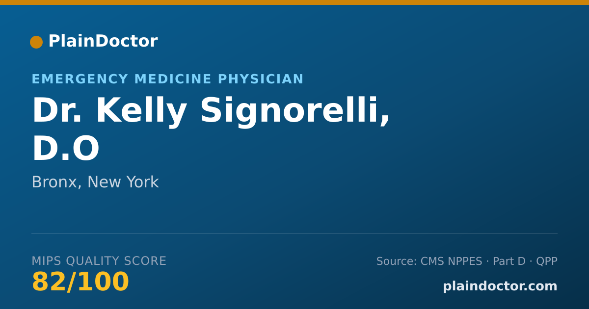 Shareable card for Kelly Signorelli, D.O - Emergency Medicine Physician, Bronx, NY