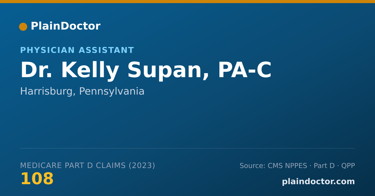 Shareable card for Kelly Supan, PA-C - Physician Assistant, Harrisburg, PA