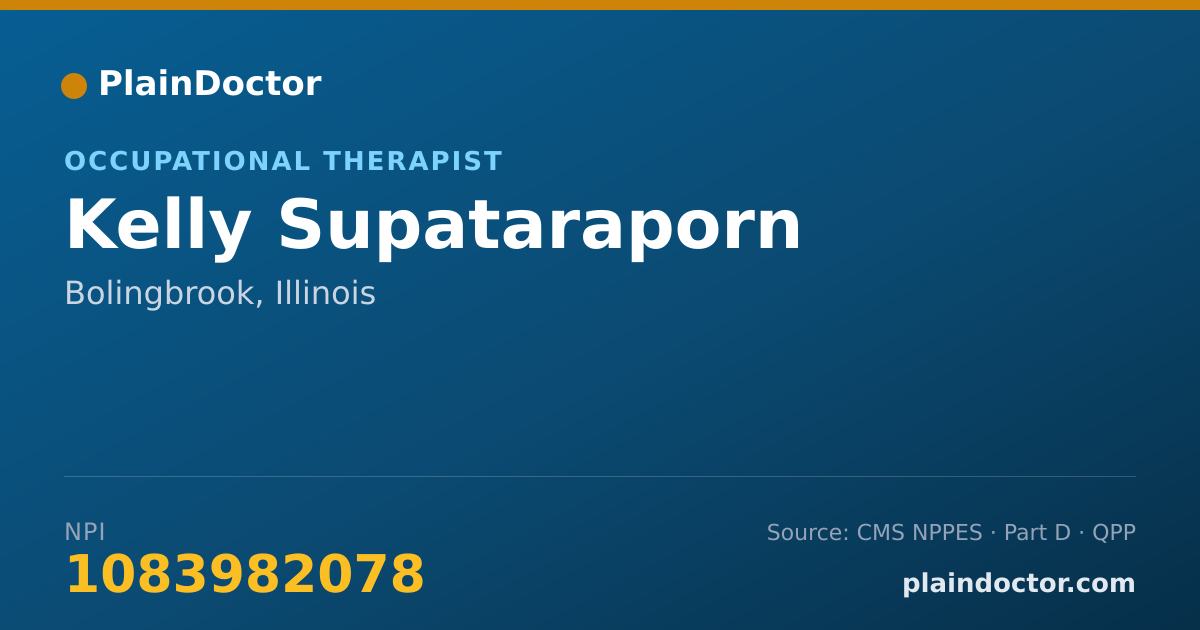 Shareable card for Kelly Supataraporn - Occupational Therapist, Bolingbrook, IL