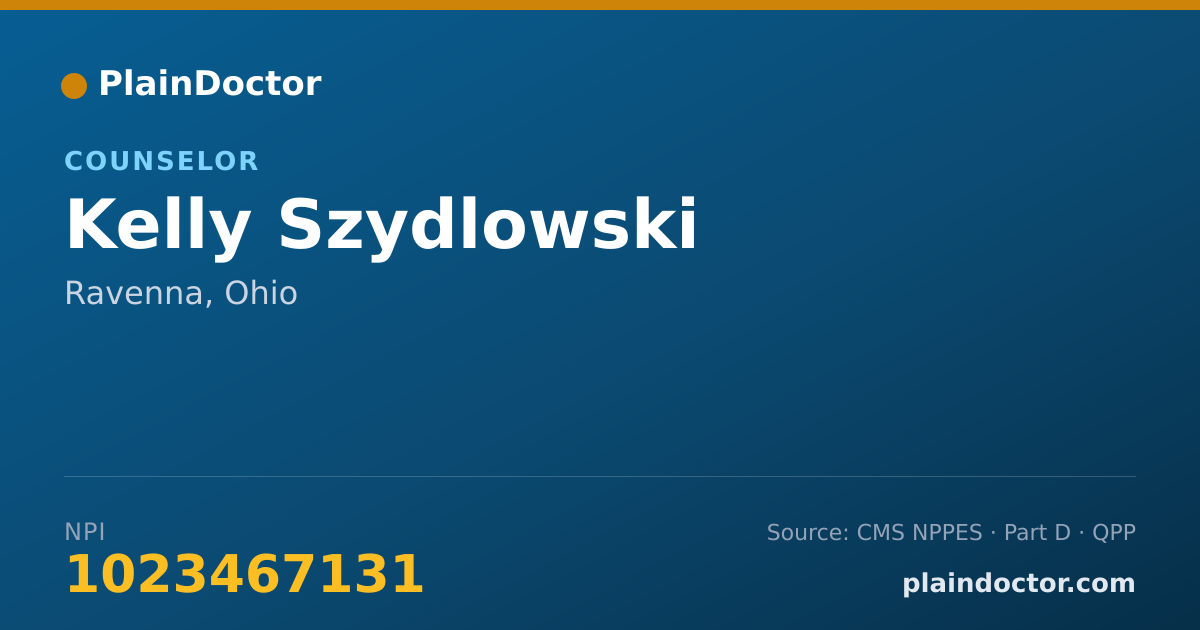 Shareable card for Kelly Szydlowski - Counselor, Ravenna, OH