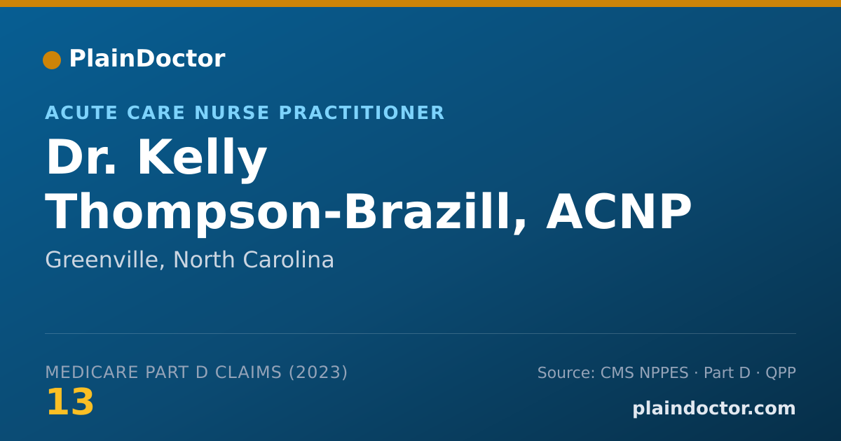 Shareable card for Kelly Thompson-Brazill, ACNP - Acute Care Nurse Practitioner, Greenville, NC