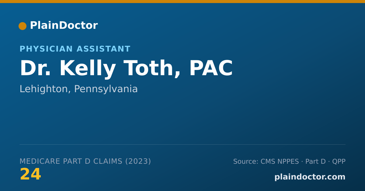 Shareable card for Kelly Toth, PAC - Physician Assistant, Lehighton, PA